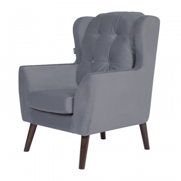 кресло Гермес  Фреш 12 светло-серый каркас  Орех