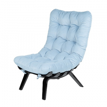 кресло Ессей 2  фреш 11 голубой каркас  Венге структура