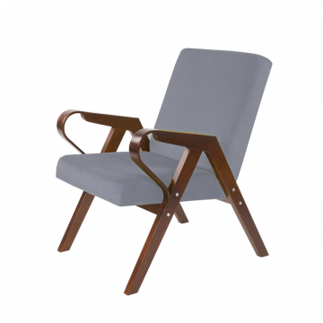 кресло Форест Фреш 12 светло-серый каркас Вишня