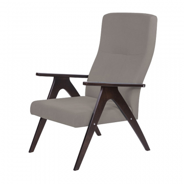 кресло Оскар  фреш 04 бежевый каркас  Орех