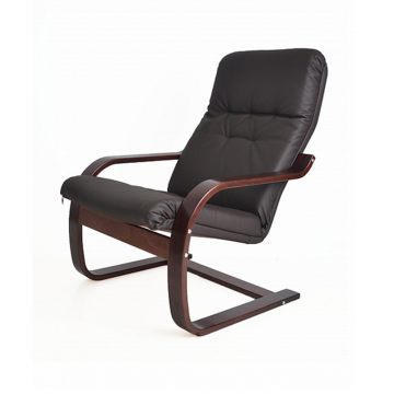 Кресло Сайма Экокожа шоколад каркас Вишня