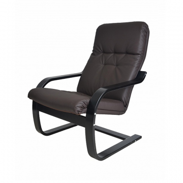 Кресло Сайма Экокожа шоколад каркас Венге структура