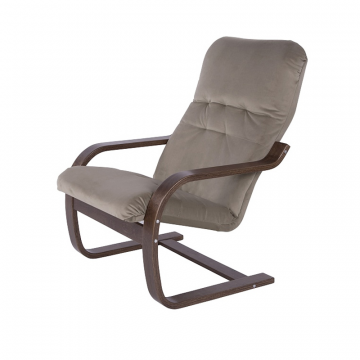 Кресло Сайма фреш 04 бежевый каркас Орех