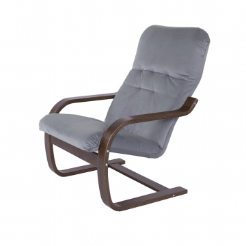 Кресло Сайма Фреш 12 светло-серый каркас Орех