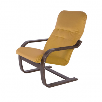 Кресло Сайма фреш 23 охра каркас Орех