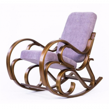 кресло-качалка Луиза  Лиловый каркас  Вишня