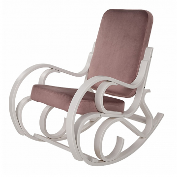 кресло-качалка Луиза  Пудровый каркас  Белый