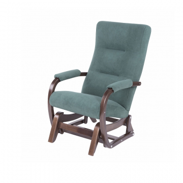 Кресло-качалка глайдер Мэтисон 2 Малахит каркас Орех