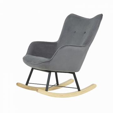 Кресло-качалка Манго - Фреш 13 серый Ножки бук-металл