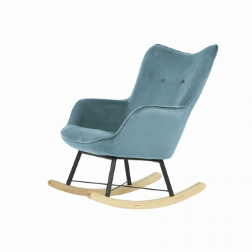 Кресло-качалка Манго - Ножки бук-металл Серо-голубой