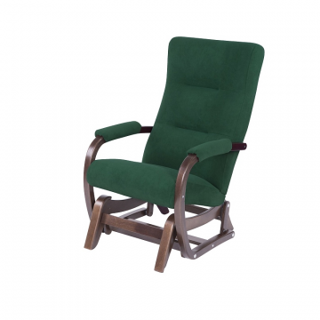 Кресло-качалка глайдер Мэтисон 2 Фреш 25 зелёный каркас Орех