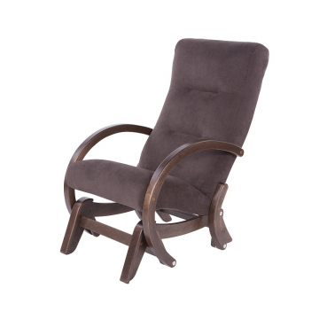 Кресло-качалка глайдер Мэтисон Грей браун каркас Орех