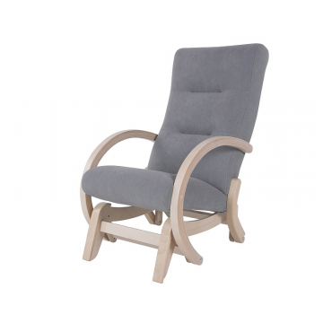 Кресло-качалка глайдер Мэтисон Фреш 12 светло-серый каркас Берёза белая