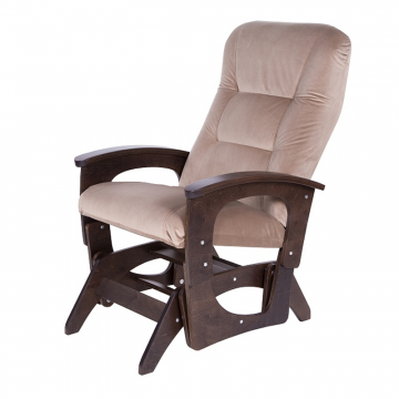 кресло-качалка глайдер Орион  фреш 04 бежевый каркас  Орех