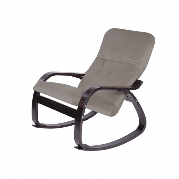 Кресло-качалка Сайма фреш 04 бежевый каркас Орех