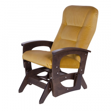 кресло-качалка глайдер Орион  фреш 23 охра каркас  Орех