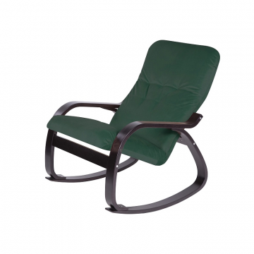 Кресло-качалка Сайма Фреш 25 зелёный каркас Орех