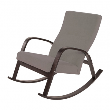 кресло-качалка Ирса  фреш 04 бежевый каркас  Орех