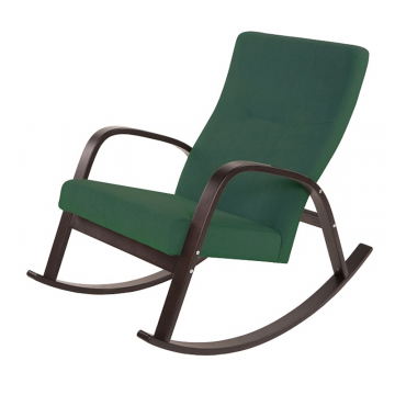 кресло-качалка Ирса  Фреш 25 зелёный каркас  Орех