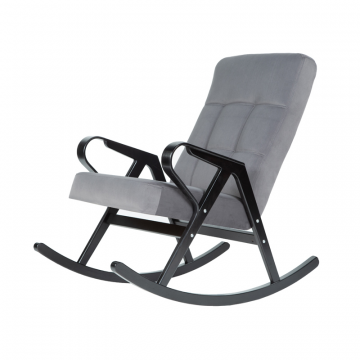 кресло-качалка Форест Фреш 13 серый каркас Венге