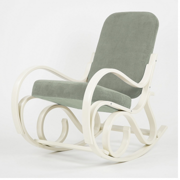 кресло-качалка Луиза  Фреш 19 минт каркас  Белый