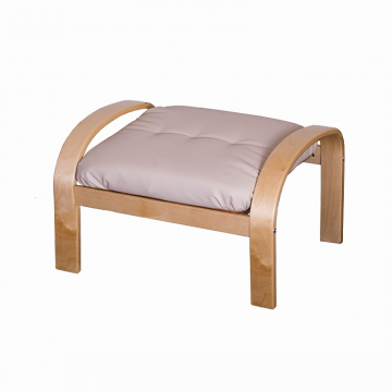 Пуф Сайма Экокожа бежевый каркас Берёза