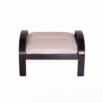 Пуф Сайма Экокожа бежевый каркас Венге структура