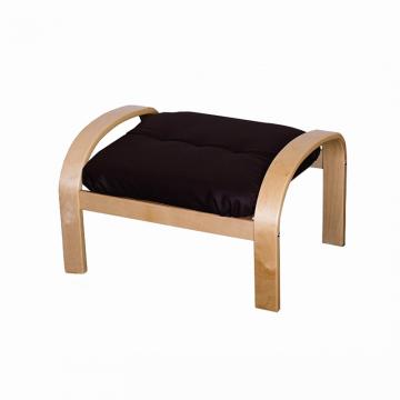 Пуф Сайма Экокожа шоколад каркас Берёза белая