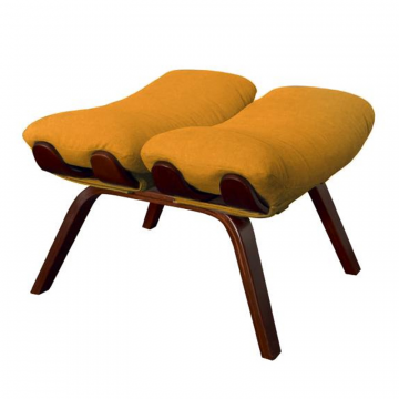 пуф Ессей  фреш 23 охра каркас  Орех