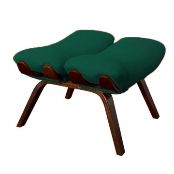 пуф Ессей  Фреш 25 зелёный каркас  Орех