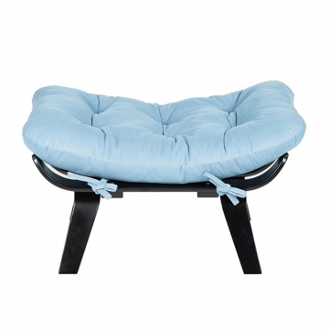 пуф Ессей 2  фреш 11 голубой каркас  Чёрный