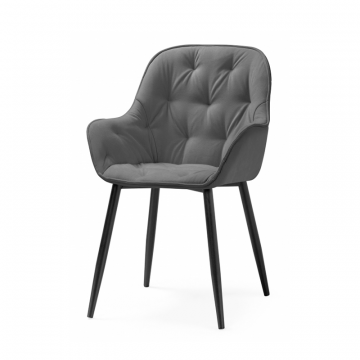 Стул на металлокаркасе Олму серый / черный
