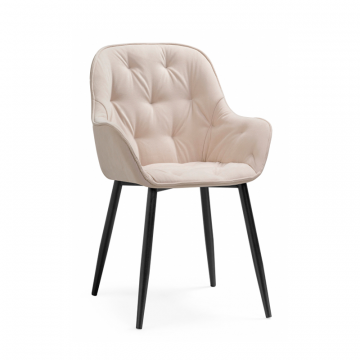 Стул на металлокаркасе Олму бежевый / черный