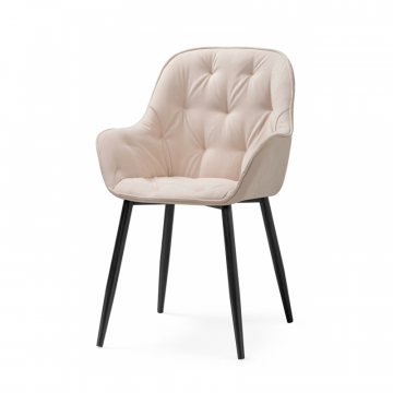 Стул на металлокаркасе Олму бежевый / черный