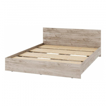 Двуспальная кровать Адайн КР-160 160х200 дуб крафт серый / дуб крафт серый