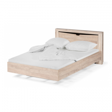 Двуспальная кровать Магантия 160х200 с ПМ парящая дуб баррик