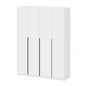 Шкаф Даиго четырехстворчатый белый текстурный