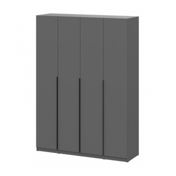 Шкаф Даиго четырехстворчатый графит серый