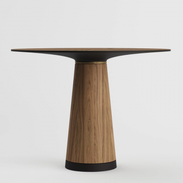 Стол обеденный Эмбер (Шпон  / Эмаль Ral / Металлизация - 1100 мм)