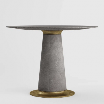 Стол обеденный Блисс (Декоративный бетон / Металлизация - 1100 мм)