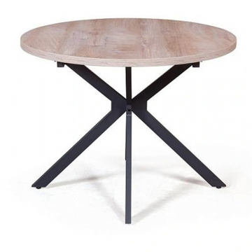 Стол круглый Vegas раздвижной (100+40) дуб эндгрейн