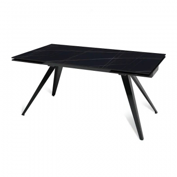 Стол раскладной Asti (160+40+40), керамика матовая Black gold