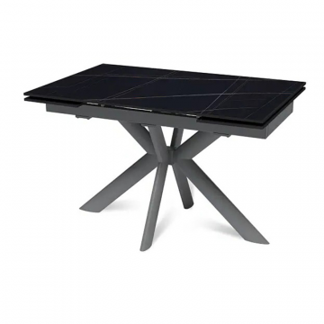 Стол раскладной Strong (120+30+30), керамика матовая Black Gold
