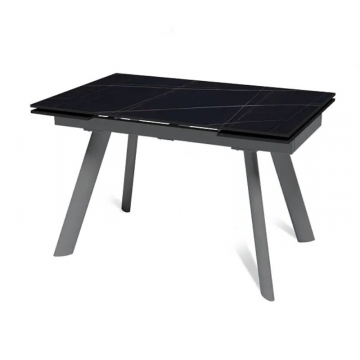 Стол раскладной Stone (120+30+30), керамика матовая Black Gold