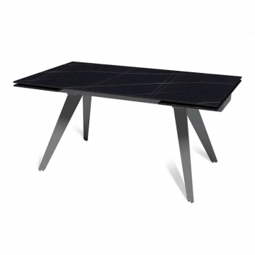 Стол раскладной Rhein (160+40+40), керамика матовая Black gold