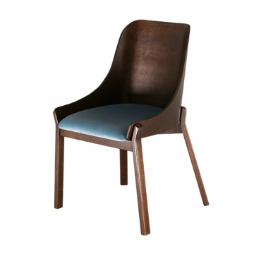 стул Моган  Голубой каркас  Венге структура