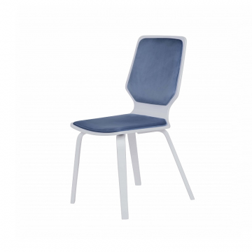 Стул Бертран Голубой каркас Белый