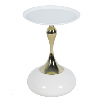 Кофейный столик Angel диам.40см x 55см, белый, металл