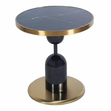 Кофейный столик Gloria диам.50см x 54см, чёрный, металл