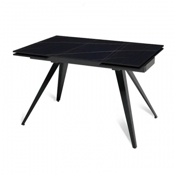 Стол раскладной Asti (120+30+30), керамика матовая Black Gold